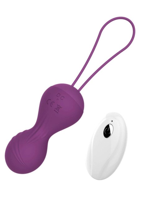 Boss Series Magic Kulki-Vibrating Silicone Kegel Balls USB 10 Function / Remote control -Purple