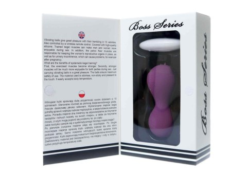 Boss Series Magic Kulki-Vibrating Silicone Kegel Balls USB 10 Function / Remote control -Purple