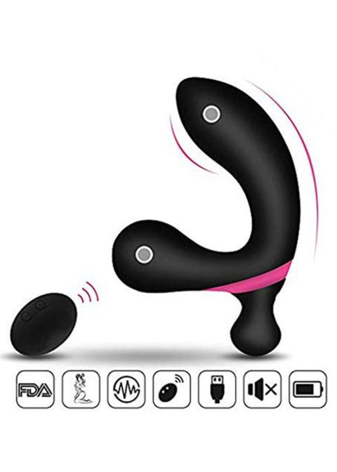 Boss Series Magic Stymulator-Prostate Massager Dual Vibrator USB 10 Function / Remote Control