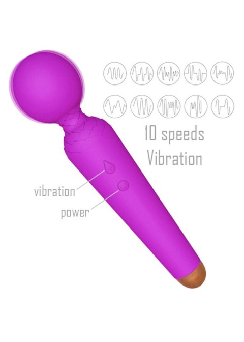 Wibrator Magic Stymulator, wibrator-Mini wibrator Power Wand, różdżka, mikrofon USB 20 Functions - Flesh