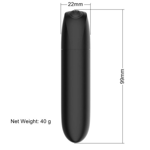 Boss Series Magic Stymulator-Rechargeable Powerful Bullet Vibrator USB 20 Functions - Matt Black