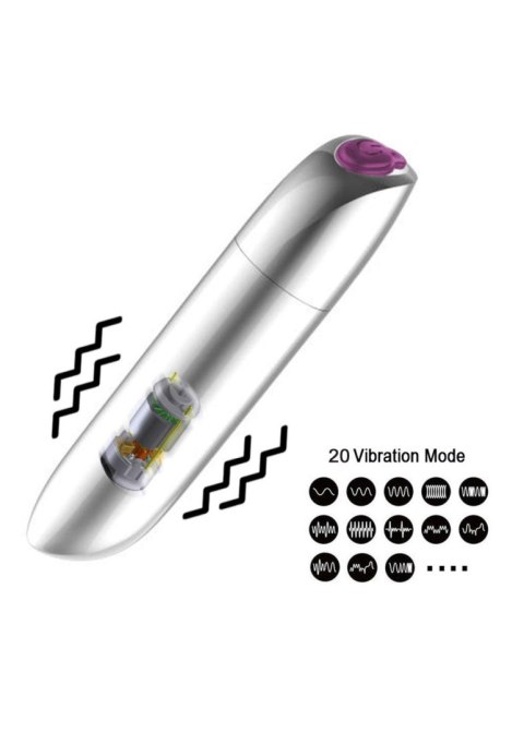 Boss Series Magic Stymulator-Rechargeable Powerful Bullet Vibrator USB 20 Functions - Matt Black