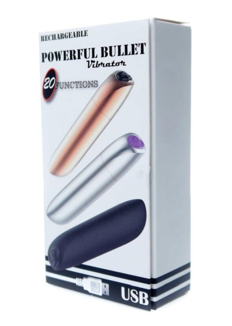 Boss Series Magic Stymulator-Rechargeable Powerful Bullet Vibrator USB 20 Functions - Matt Black