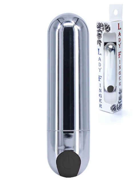 Boss Series Magic Wibrator-Strong Bullet Vibrator Silver/Black USB 10 Function