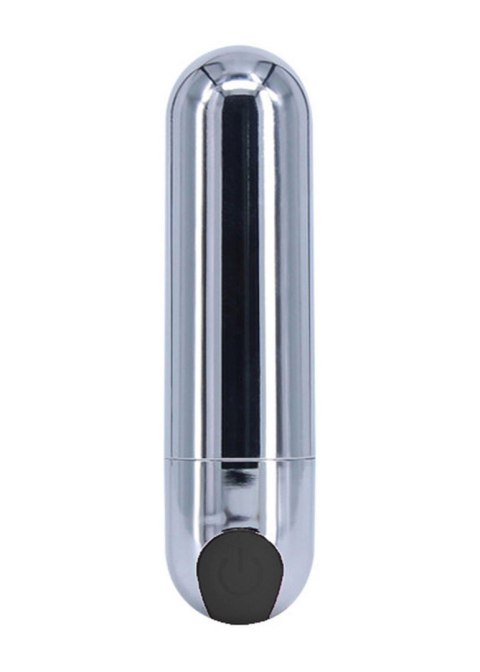 Boss Series Magic Wibrator-Strong Bullet Vibrator Silver/Black USB 10 Function