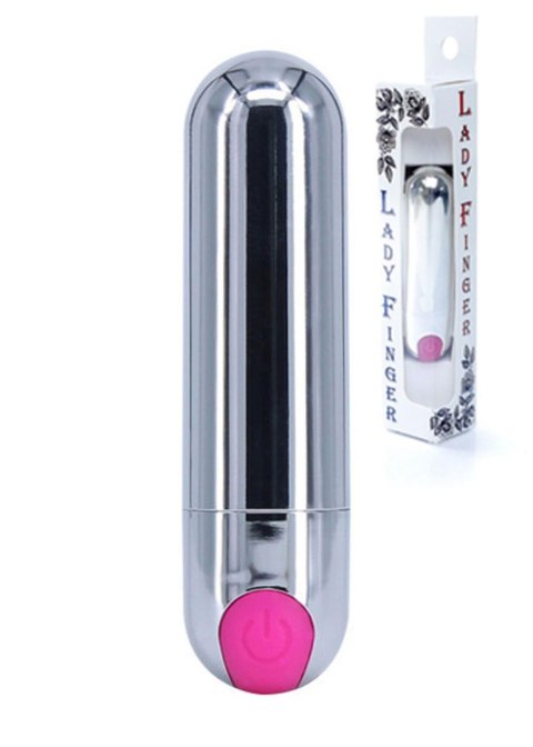 Boss Series Magic Wibrator-Strong Bullet Vibrator Silver/Pink USB 10 Function