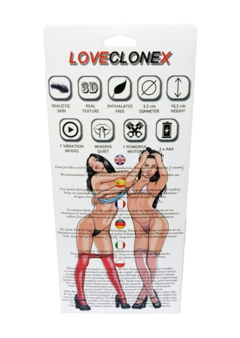 Boss Series Real Proteza-ATENA Strap On-LOVECLONEX 6,5""""""""-vibration