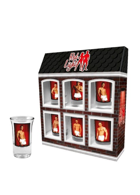 Hot Shot Szkło-Zestaw 6 kieliszków 35 ml Red Light Mężczyźni