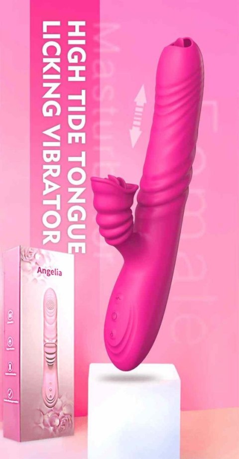 Boss Series Wibrator-Angelia USB 3 functions of thrusting / 20 vibrations Pink