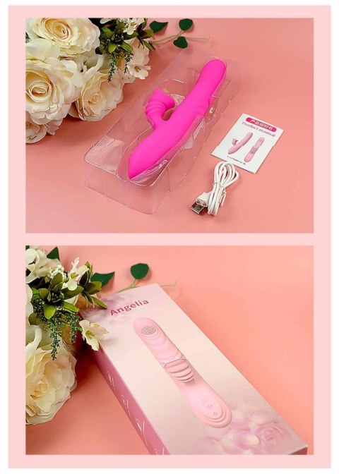 Boss Series Wibrator-Angelia USB 3 functions of thrusting / 20 vibrations Pink