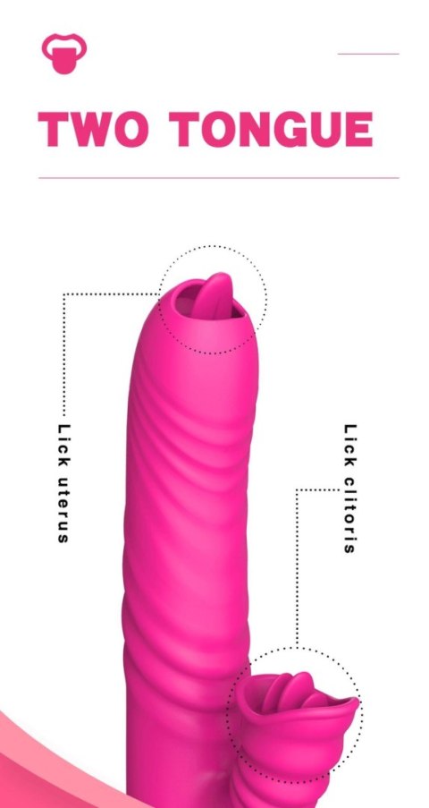 Boss Series Wibrator-Angelia USB 3 functions of thrusting / 20 vibrations Pink