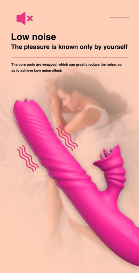 Boss Series Wibrator-Angelia USB 3 functions of thrusting / 20 vibrations Pink