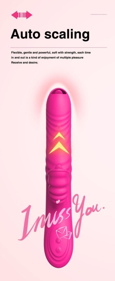 Boss Series Wibrator-Angelia USB 3 functions of thrusting / 20 vibrations Pink