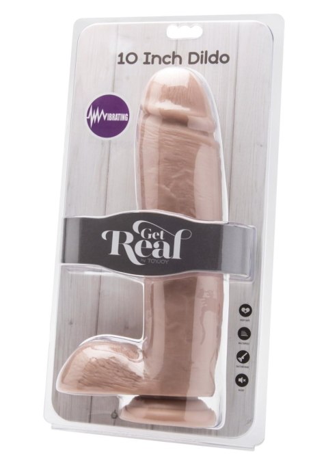 TOYJOY Dildo 10 in. w/ Balls Vibrator Light skin tone