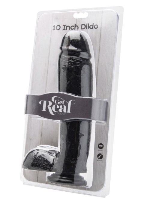 TOYJOY Dildo 10 inch with Balls Black