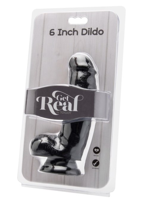 TOYJOY Dildo 6 inch with Balls Black