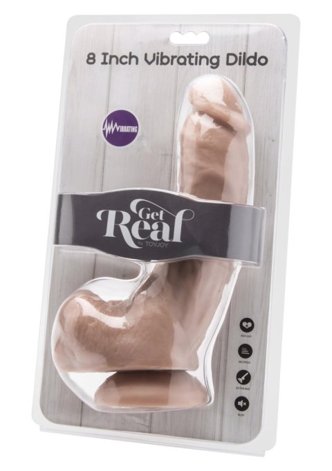 TOYJOY Dildo 8in. with Balls Vibrator Light skin tone