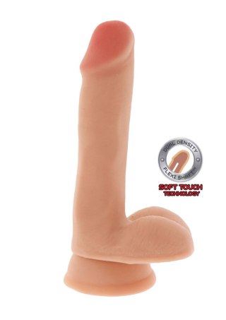 TOYJOY Dual Density Dildo 6 in. Balls Light skin tone