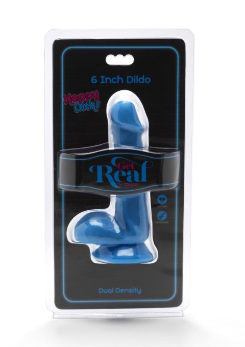 TOYJOY Happy Dicks Dildo 6 inch Balls Blue