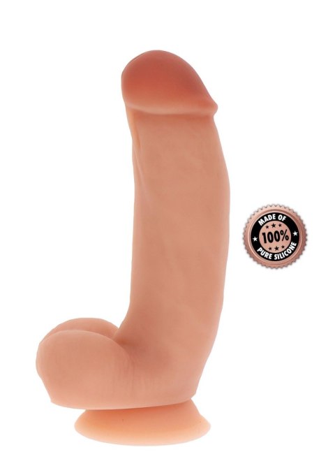 TOYJOY Silicone Dildo 7 inch w Balls Light skin tone