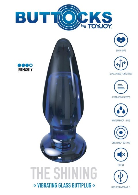 TOYJOY The Shining Glass Buttplug Blue