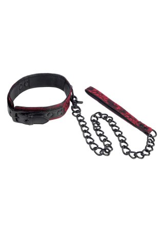 CalExotics Scandal Collar with Leash Black