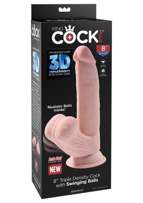 Pipedream 3D Cock Swinging Balls 8 inch Light skin tone