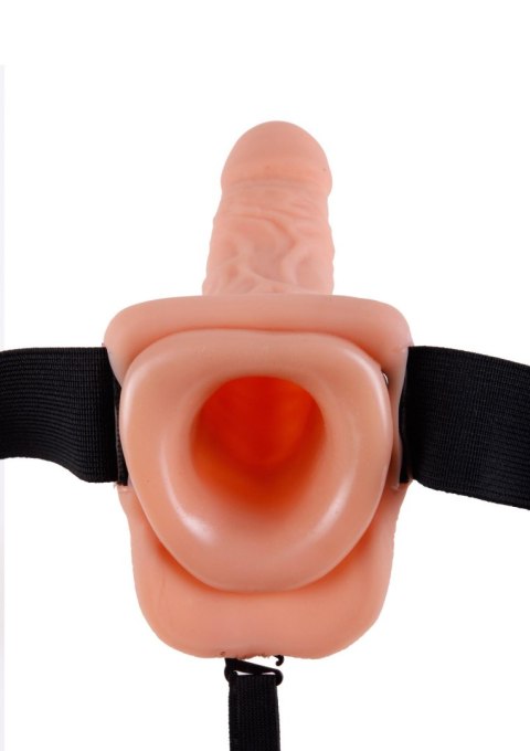 Pipedream 7 inch Hollow Strap-On Balls Light skin tone