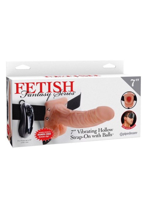 Pipedream 7in. Vibrating Hollow Strap-On Light skin tone