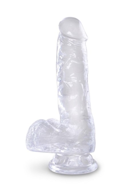 Pipedream King Cock 6 Inch Cock w Balls Transparent