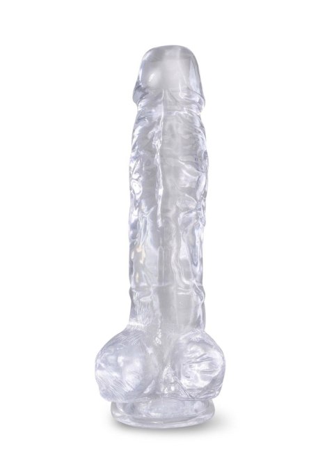 Pipedream King Cock 8 Inch Cock w Balls Transparent