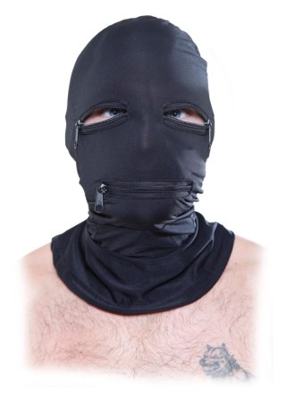 Pipedream Zipper Face Hood Black