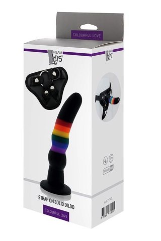 Dream Toys COLOURFUL LOVE STRAP ON SOLID DILDO