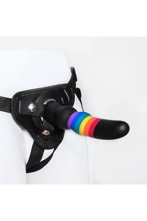 Dream Toys COLOURFUL LOVE STRAP ON SOLID DILDO