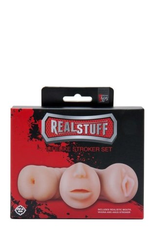 Dream Toys REALSTUFF 3 IN 1 MASTURBATORS FLESH