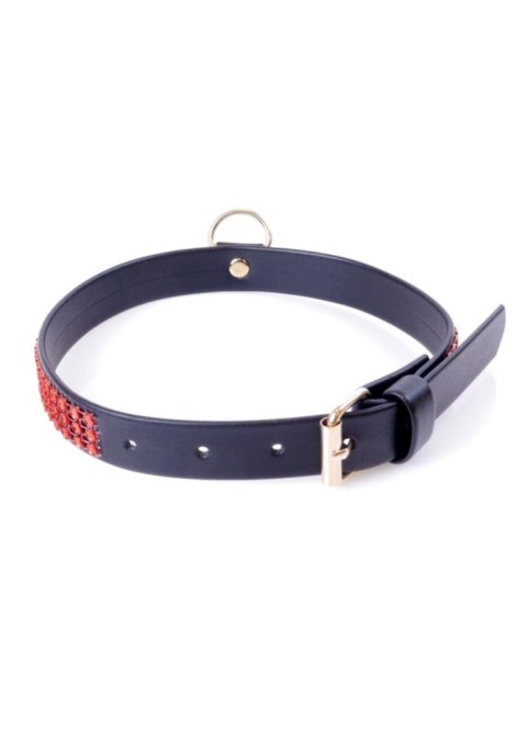 Fetish Boss Series Fetish Boss Series Collar with crystals 2 cm Red Line