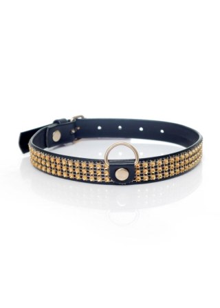 Fetish Boss Series Fetish Boss Series Collar with crystals 2 cm gold