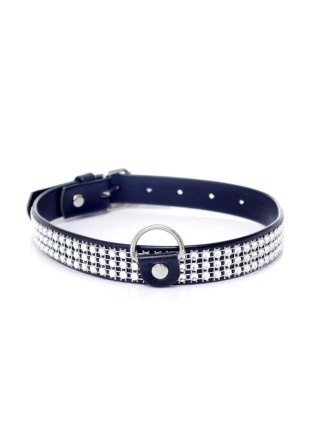 Fetish Boss Series Fetish Boss Series Collar with crystals 2 cm silver