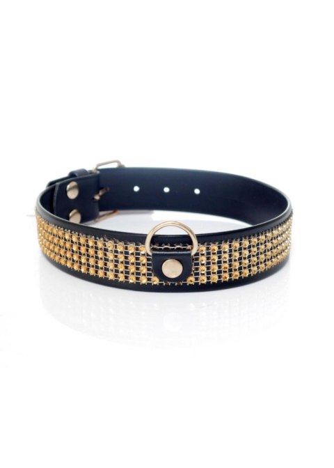 Fetish Boss Series Fetish Boss Series Collar with crystals 3 cm gold