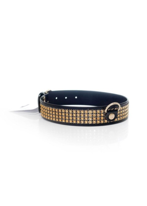 Fetish Boss Series Fetish Boss Series Collar with crystals 3 cm gold