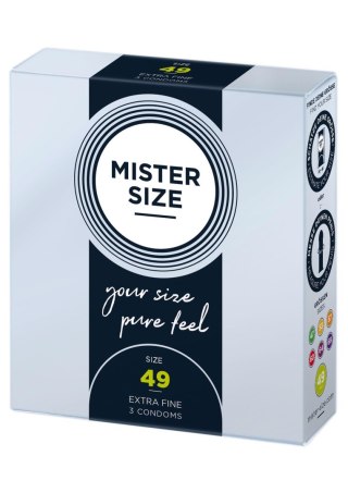 MISTER SIZE MISTER SIZE 49mm Condoms 3pcs Natural