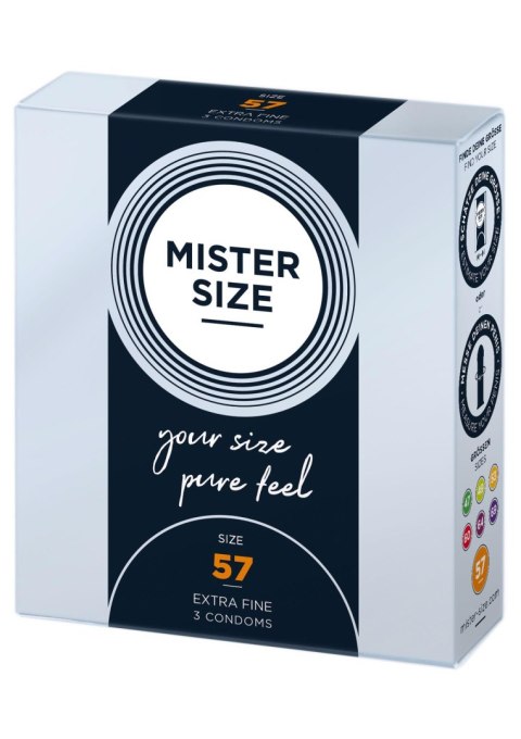 MISTER SIZE MISTER SIZE 57mm Condoms 3pcs Natural