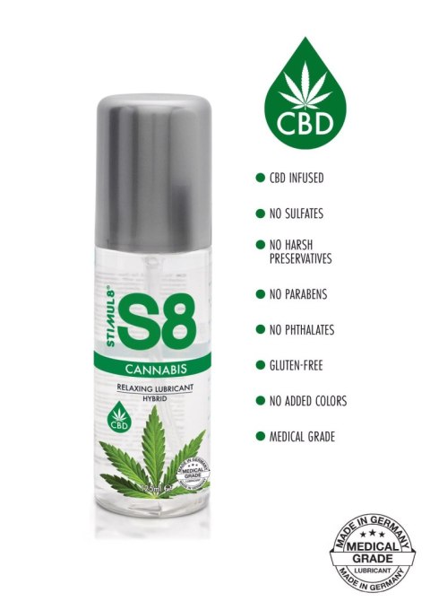 Stimul8 S8 S8 Hybrid Cannabis Lube 125ml Cannabis