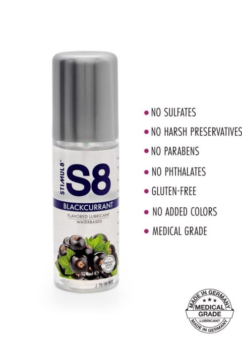 Stimul8 S8 S8 WB Flavored Lube 125ml Blackcurrant