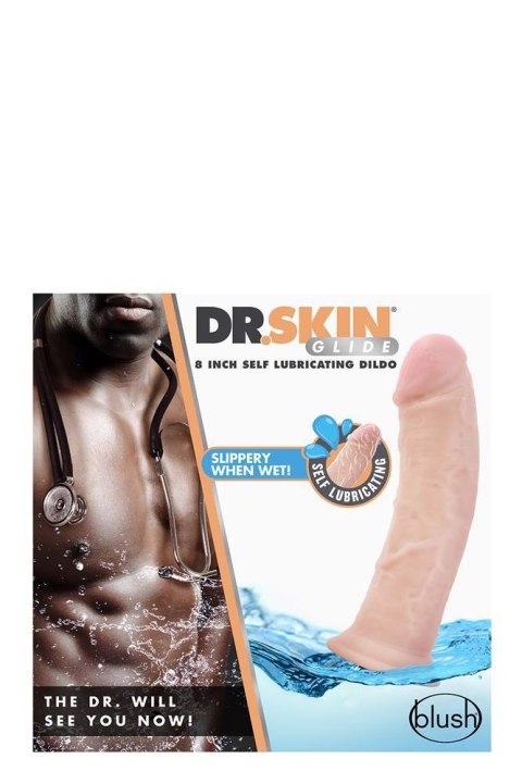 Blush DR. SKIN 8INCH SELF LUBRICATING DILDO