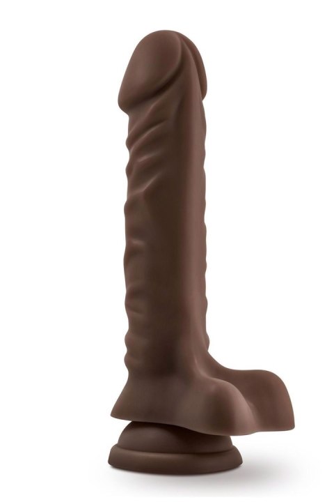 Blush DR. SKIN PLUS 9 INCH POSABLE DILDO WITH BALLS CHOCOLATE