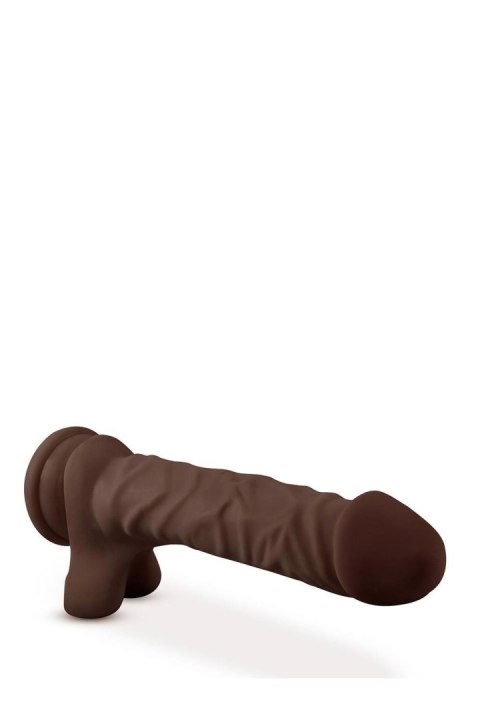 Blush DR. SKIN PLUS 9 INCH POSABLE DILDO WITH BALLS CHOCOLATE