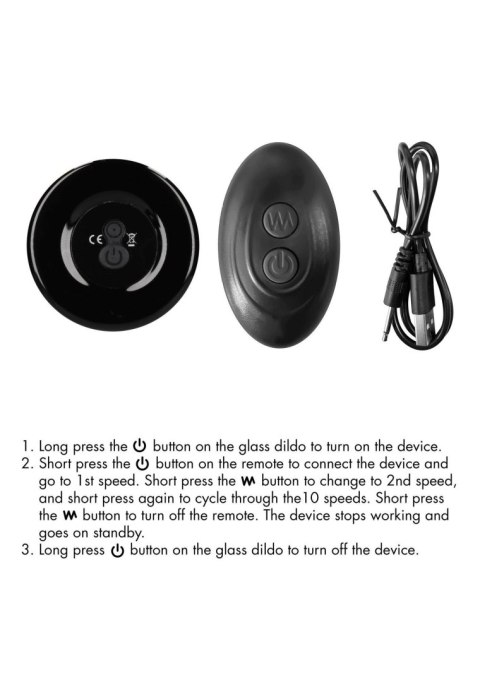 Chrystalino Globy - With Suction Cup and Remote - 10 Speed - Black