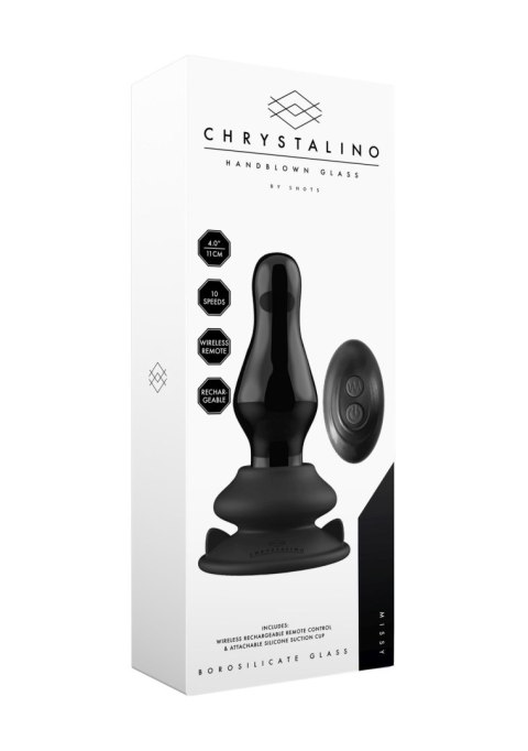 Chrystalino Missy - With Suction Cup and Remote - 10 Speed - Black