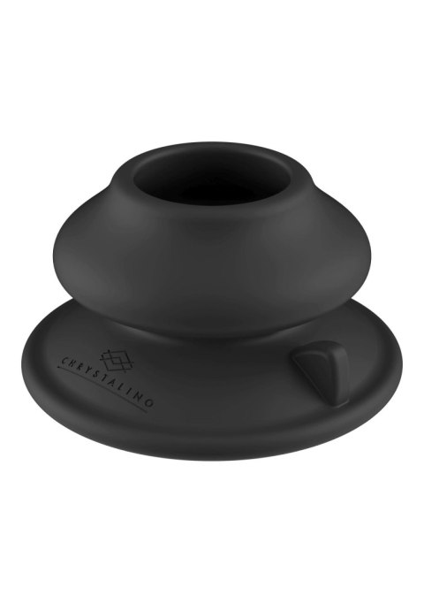 Chrystalino Plug, korek analnygy - With Suction Cup and Remote - 10 Speed - Black